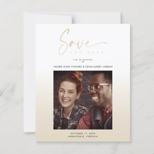 Cheap Modern Gradient Minimalist Photo Couple (Voorkant)