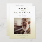 Cheap Modern Gradient Minimalist Photo Funeral (Voorkant / Achterkant)