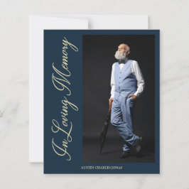 Cheap Navy Elegant Golden Photo Funeral