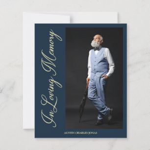 Cheap Navy Elegant Golden Photo Funeral