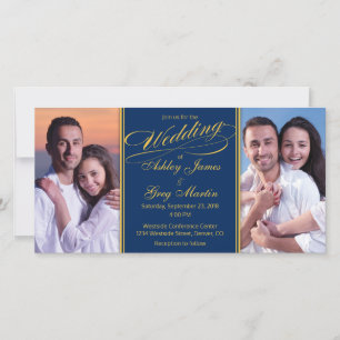 Cheap Navy Gold Foto Collage Weddenschap