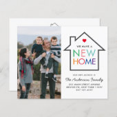 Cheap New Home Change of Address Photo Moving Kaar (Voorkant / Achterkant)