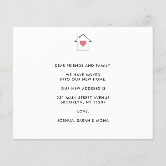 Cheap New Home Change of Address Photo Moving Kaar (Achterkant)