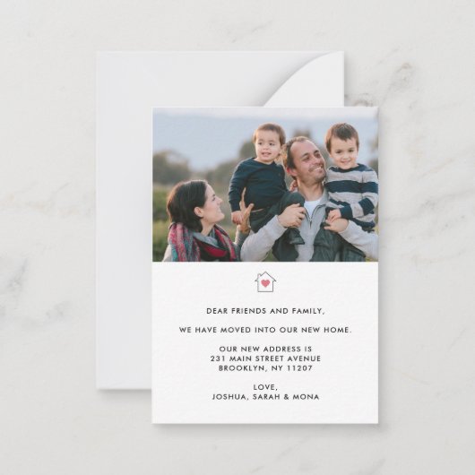 Cheap New Home Change of Address Photo Moving Kaar Notitiekaartje (Achterkant)