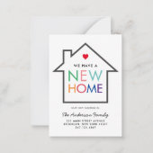 Cheap New Home Change of Address Photo Moving Kaar Notitiekaartje (Voorkant)
