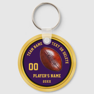 Cheap Paars en Gold Football Giften voor spelers Sleutelhanger