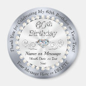 Cheap, Party Favors for 60th Birthday Vrouw, Magneet (Voorkant)