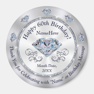 Cheap Personalize, Party Favors for 60th Birthday, Magneet