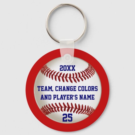 Cheap PERSONALIZED Baseball Keychains for Teams Sleutelhanger (Voorkant)