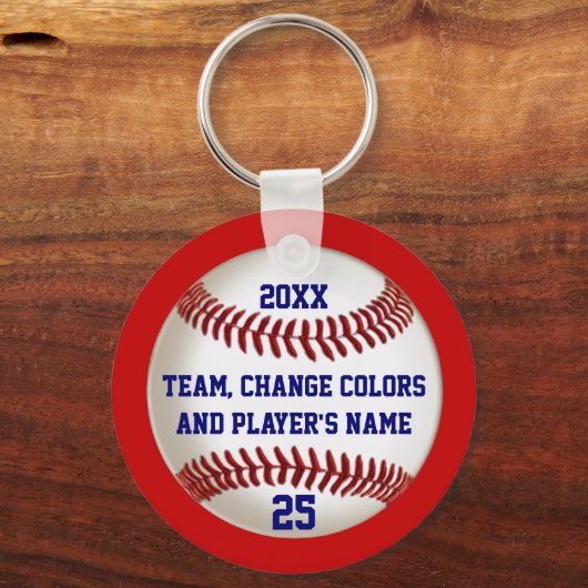 Cheap PERSONALIZED Baseball Keychains for Teams Sleutelhanger (Voorkant)