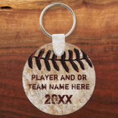 CHEAP PERSONALIZED Baseball Team Gifts JOUW TEKST Sleutelhanger (Voorkant)