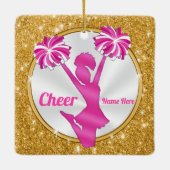 Cheap Personalized Cheerlead Gifts for Team Keramisch Ornament (Achterkant)