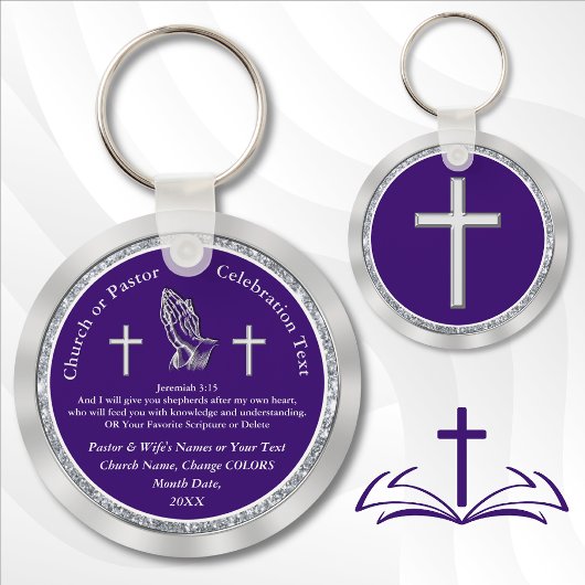 Cheap Personalized Church Jubileum Souvenirs Sleutelhanger