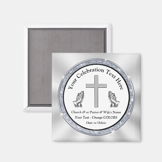 Cheap Personalized Church Magnets BULK of Buy One Magneet (Voorkant / Achterkant)