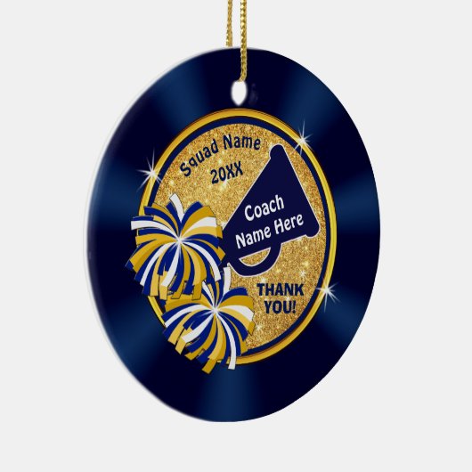 Cheap Personalized, Gift for Cheer Coach, Cheer Keramisch Ornament (Rechts)
