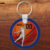 Cheap Personalized Gifts for Girls Basketball Team Sleutelhanger (Voorkant)
