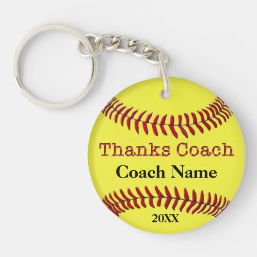 Cheap Personalized Gifts for Softball Coaches Sleutelhanger (Voorkant)