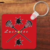 Cheap Personalized Lacrosse Coach Gifts, elke COLO Sleutelhanger (Achterkant)