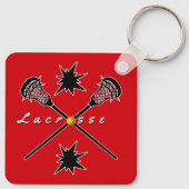Cheap Personalized Lacrosse Coach Gifts, elke COLO Sleutelhanger (Achterkant)