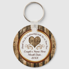 Cheap Personalized Rustic Huwelijkscadeaus voor ga Sleutelhanger