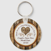 Cheap Personalized Rustic Huwelijkscadeaus voor ga Sleutelhanger (Achterkant)