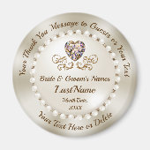 Cheap Personalized, Wedding Dank u Magnets, Magneet (Voorkant)