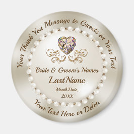 Cheap Personalized, Wedding Dank u Magnets, Magneet