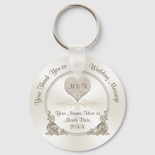 Cheap Personalized Wedding Favors, Bulk Korting Sleutelhanger (Achterkant)