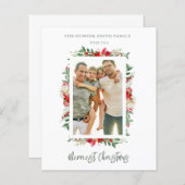 Cheap Photo Classic Merriest Christmas Poinsettias (Voorkant / Achterkant)