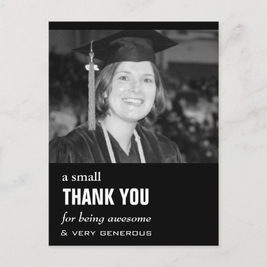 Cheap Photo Graduation Thank You Card Briefkaart (Voorkant)