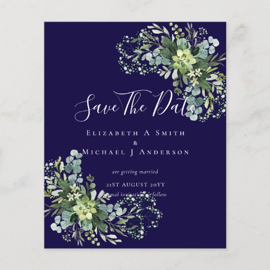 CHEAP Photo Save Dates Eucalyptus Leaves Greenery (Voorkant)