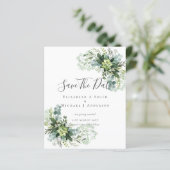 CHEAP Photo Save Dates Eucalyptus Leaves Greenery (Staand voorkant)