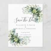 CHEAP Photo Save Dates Eucalyptus Leaves Greenery (Voorkant)