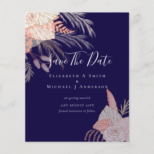 CHEAP Photo Save Dates PAMPAS GRASS Terracotta (Voorkant)