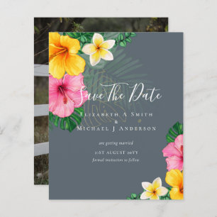 CHEAP Photo Save Dates TROPICAL FLOWEWBeach