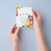 CHEAP Photo Save Dates TROPICAL FLOWEWBeach Flyer (Hand)