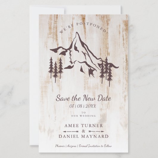 Cheap Postponed Wedding Mountain Boho Arrows (Voorkant)