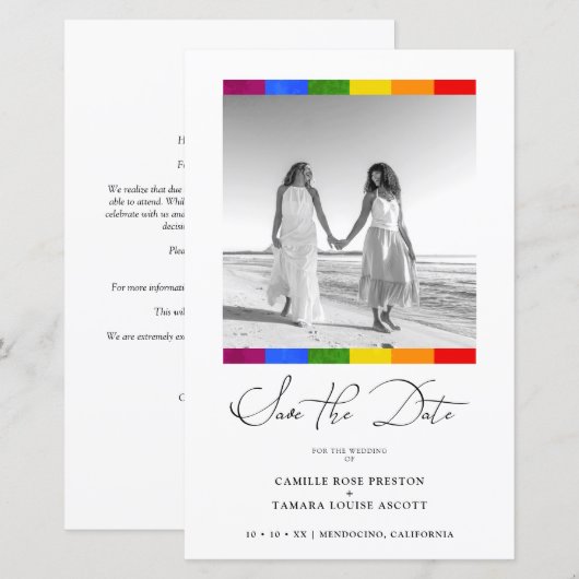 Cheap Pride Rainbow Flag Lesbian Gay Wedding  (Voorkant / Achterkant)