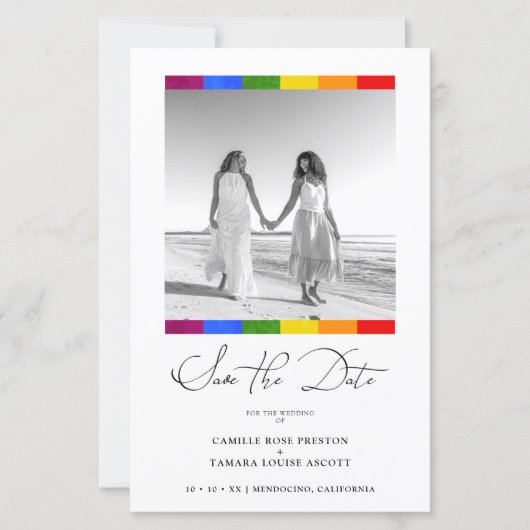 Cheap Pride Rainbow Flag Lesbian Gay Wedding  (Voorkant)