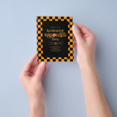 Cheap Retro Spooktacular Halloween Party Flyer (Hand)