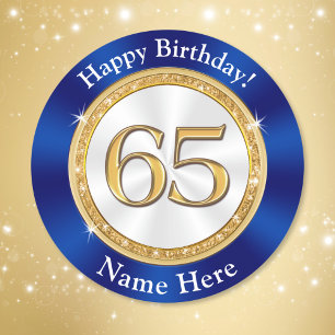 Cheap Sapphire Blue, 65th Birthday Sticker