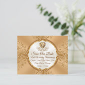 Cheap, SAVE the DATE 50th Wedding Jubileum, Aankondigingskaart (Staand voorkant)