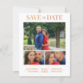 Cheap Simple Elegant Modern 3 Photos Wedding (Voorkant)