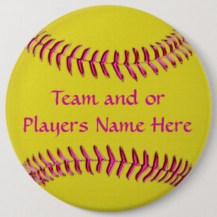 Cheap Softball Gifts for Girls TEAM and NAME Ronde Button 6,0 Cm