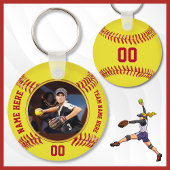 Cheap Softball Gifts for Team, PHOTO, Persoonlijk Sleutelhanger