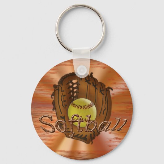 Cheap Softball Team Gift Ideas SOFTBALL SLEUTELHAN Sleutelhanger (Voorkant)