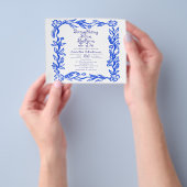 Cheap Something Blue Flower Bridal Shower Flyer (Hand)