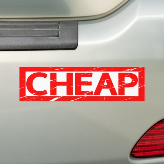 Cheap Stamp Bumpersticker (Op auto)