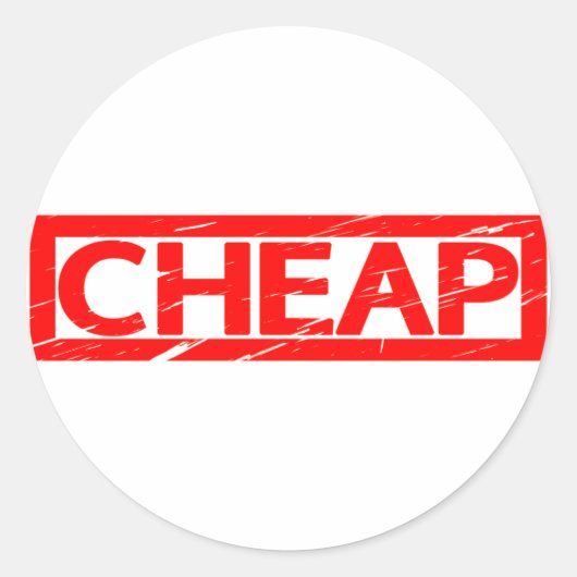 Cheap Stamp Ronde Sticker (Voorkant)