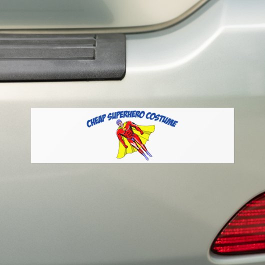 Cheap Superheld Costume Bumpersticker (Op auto)